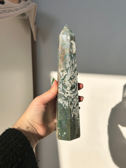 XL Moss Agate Tower