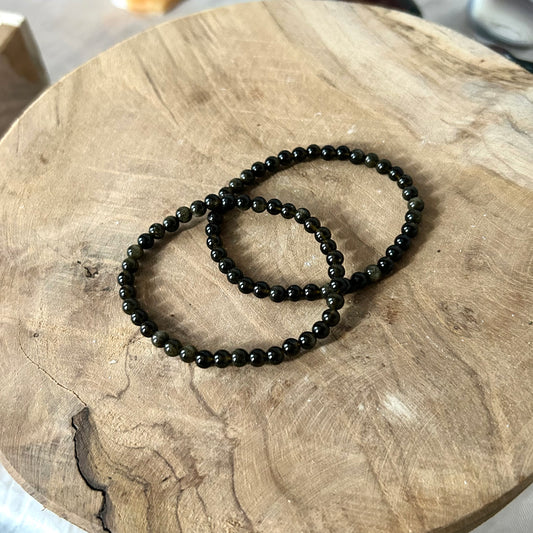 Gold Obsidian Bracelet